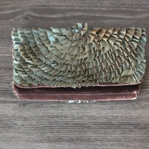Pleated Fabric Clutch